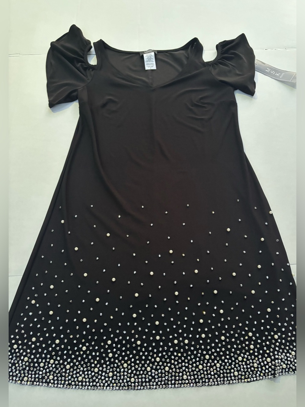 MSK Petites Dress Size Small Petite SP-New with tags Rhinestones, Short Sleeve